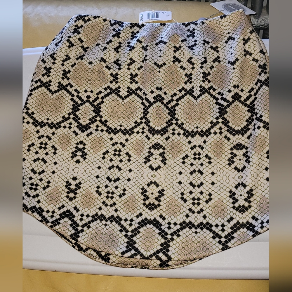Tan and Black Bubble Mini midnight snake mini skirt